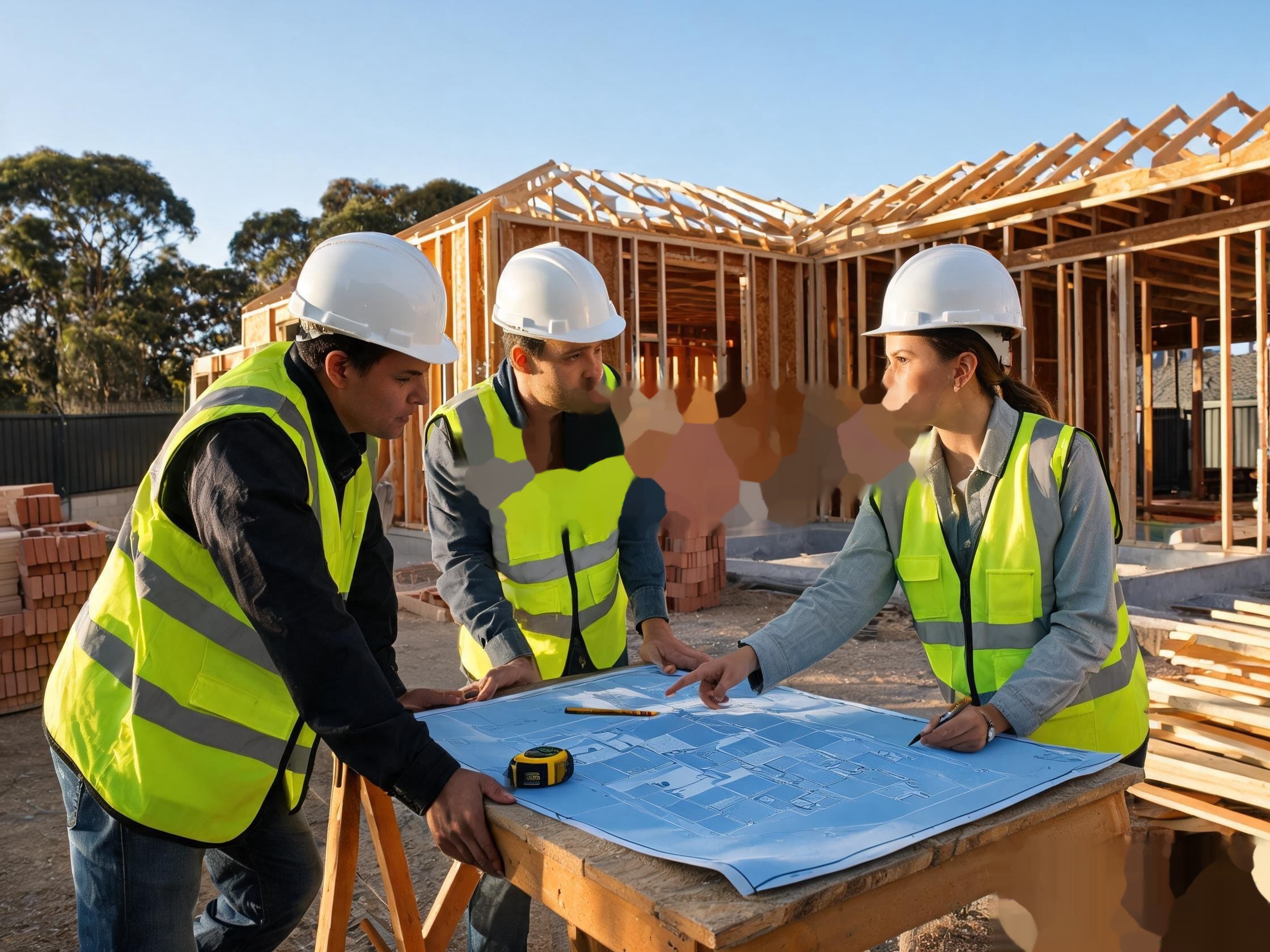 The A5 Build construction team on site