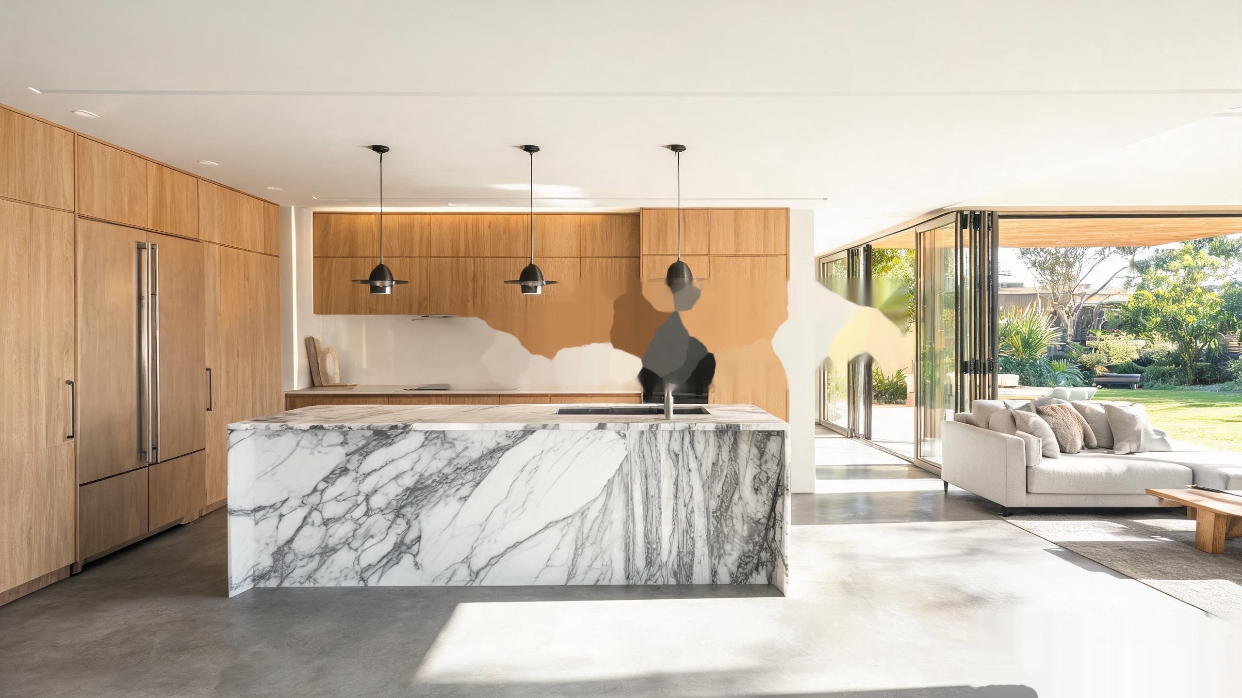 Designer kitchen and living renovation in Malvern